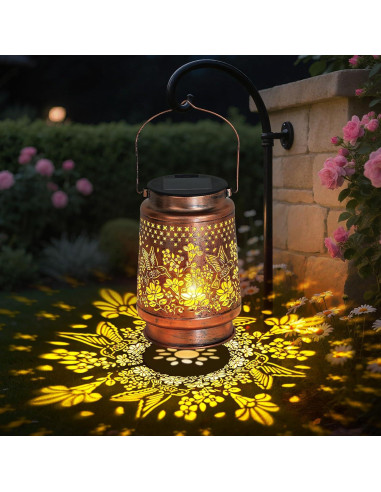 Lámpara Solar de Jardín Siruitong Colibrí Impermeable 18.5cm