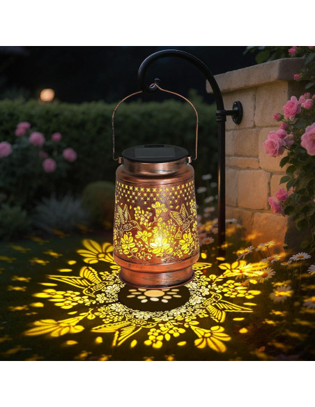 Lámpara Solar de Jardín Siruitong Colibrí Impermeable 18.5cm