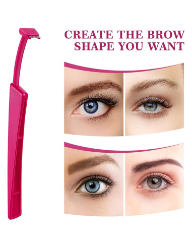6 Cuchillas de Acero Inoxidable Beavorty para Cejas y Vello Facial