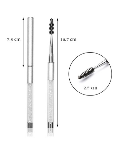 Brocha de Máscara SkyPia con Tapa - Accesorio de Maquillaje Blanco