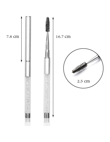 Brocha de Máscara SkyPia con Tapa - Accesorio de Maquillaje Blanco