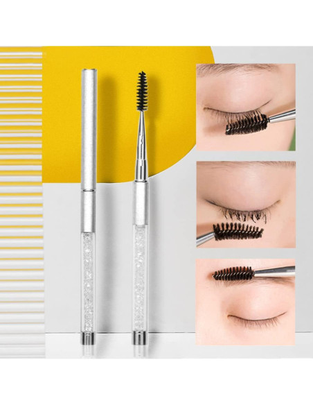 Brocha de Máscara SkyPia con Tapa - Accesorio de Maquillaje Blanco