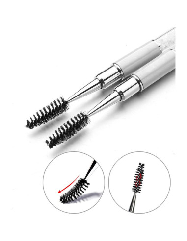 Brocha de Máscara SkyPia con Tapa - Accesorio de Maquillaje Blanco