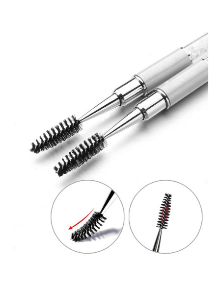 Brocha de Máscara SkyPia con Tapa - Accesorio de Maquillaje Blanco