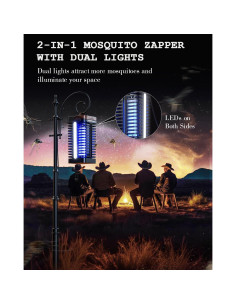 Zapper de Insectos Minimoon 15W con Luz LED Duales IPX4 2