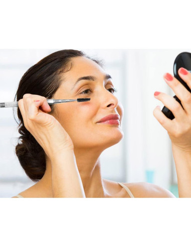 Brocha de Máscara SkyPia con Tapa - Accesorio de Maquillaje Blanco