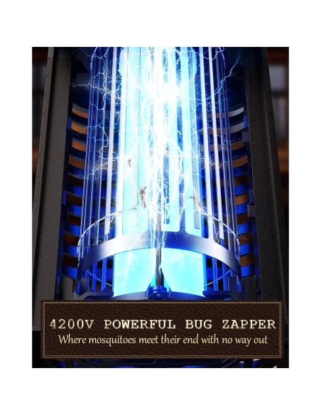 Zapper de Insectos Minimoon 15W con Luz LED Duales IPX4