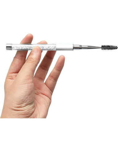 Brocha de Máscara SkyPia con Tapa - Accesorio de Maquillaje Blanco