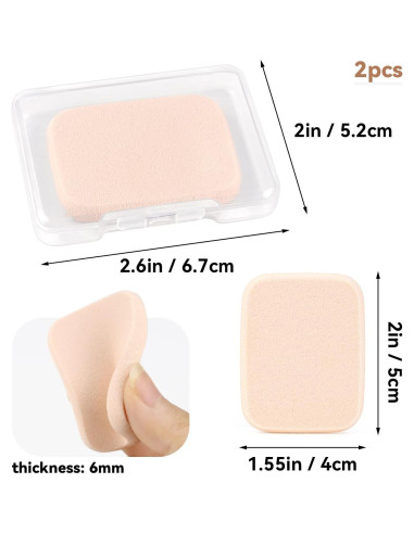 Esponjas de Maquillaje Yuntop 2 Pcs Cuadradas Reutilizables