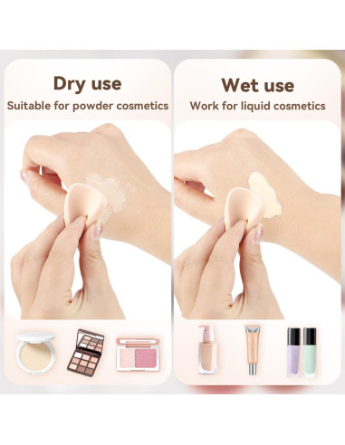 Esponjas de Maquillaje Yuntop 2 Pcs Cuadradas Reutilizables
