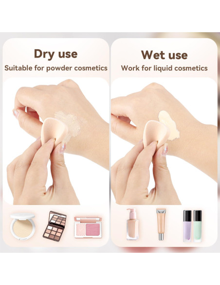 Esponjas de Maquillaje Yuntop 2 Pcs Cuadradas Reutilizables