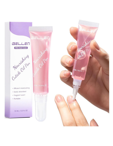 Aceite de Cutícula Gellen 12ml - Nutritivo con Jojoba y Vitamina E