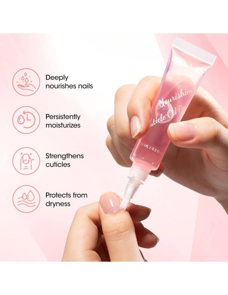 Aceite de Cutícula Gellen 12ml - Nutritivo con Jojoba y Vitamina E