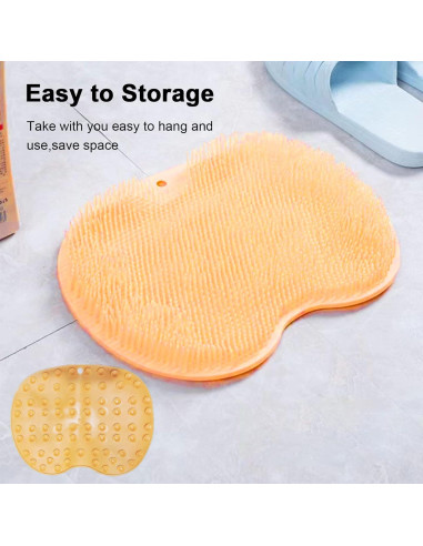 Alfombrilla de Frotar Pies Hfpengzan Naranja Antideslizante