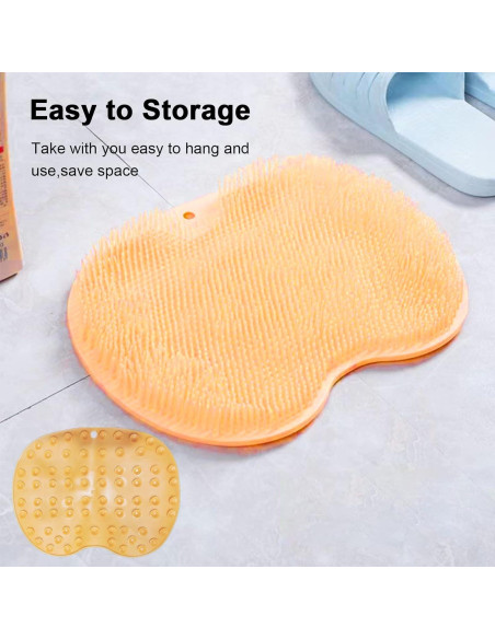Alfombrilla de Frotar Pies Hfpengzan Naranja Antideslizante