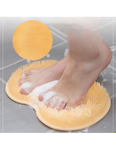 Alfombrilla de Frotar Pies Hfpengzan Naranja Antideslizante