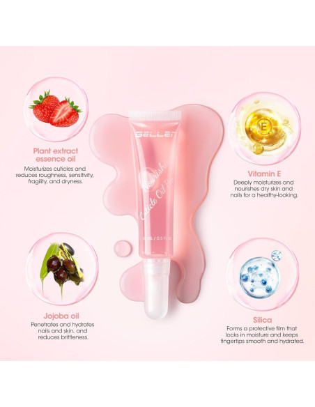 Aceite de Cutícula Gellen 12ml - Nutritivo con Jojoba y Vitamina E