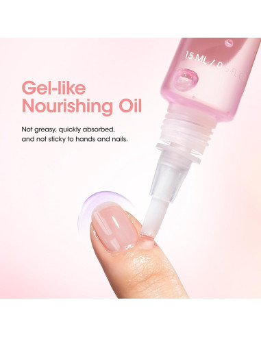 Aceite de Cutícula Gellen 12ml - Nutritivo con Jojoba y Vitamina E