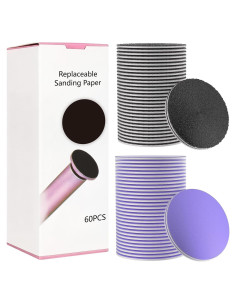Juego de Papel de Lija 60 Pcs KIUCID 4.2 cm para Pie Eléctrico