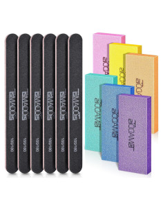 Juego de limas y pulidores de uñás TsMADDTs 12 piezas