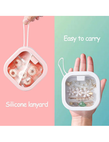 Organizador de Lazos para Cabello Nvhaly 2 Pcs Blanco Portátil