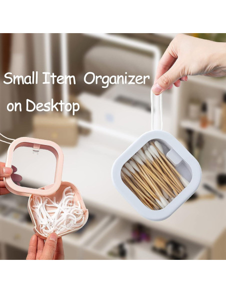 Organizador de Lazos para Cabello Nvhaly 2 Pcs Blanco Portátil