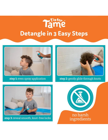 Set Cuidado Capilar Niños T es para Domar - Spray y Cepillo