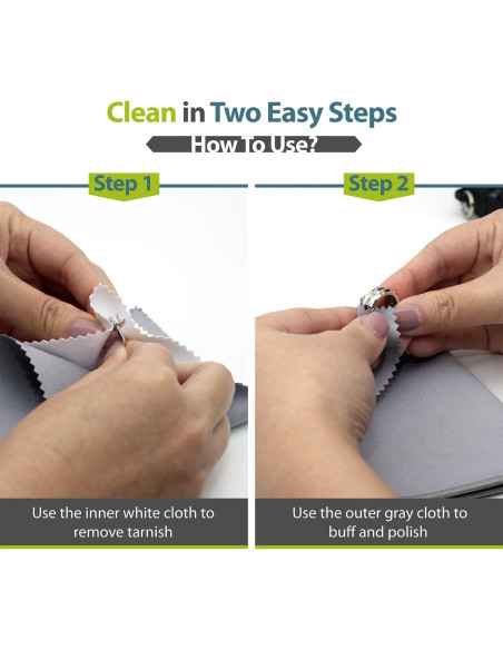 Paño de limpieza de joyería GreatShield 4 capas 20x28cm