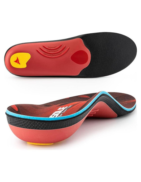 Plantillas Ortopédicas VALSOLE Soporte Alto 104+ kg Rojo