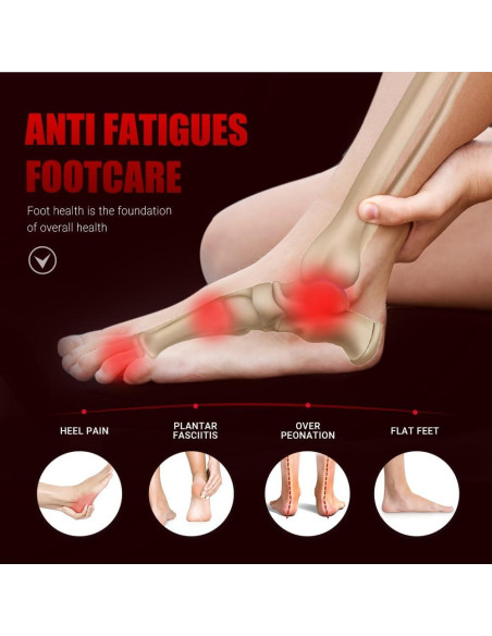 Plantillas Ortopédicas VALSOLE Soporte Alto 104+ kg Rojo