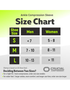 Manga de Compresión para Tobillo Crucial - Soporte Unisex 2
