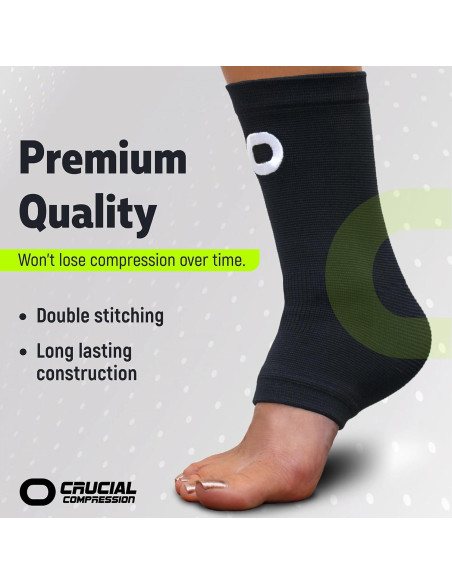 Manga de Compresión para Tobillo Crucial - Soporte Unisex