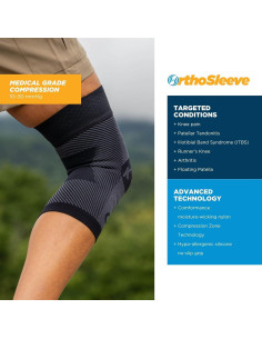 Faja de Compresión para Rodilla OrthoSleeve KS7 - Grande Beige 2