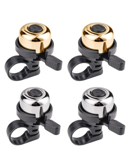 Timbres de Bicicleta Emoly, Paquete de 4, Sonido Fuerte y Claro