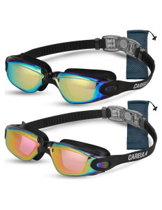 Paquete de 2 Gafas de Natación Careula para Niños 3-14 Años