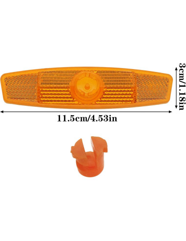 6 Reflectores de Rueda de Bicicleta Safycaby SARO66 - Blanco y Amarillo