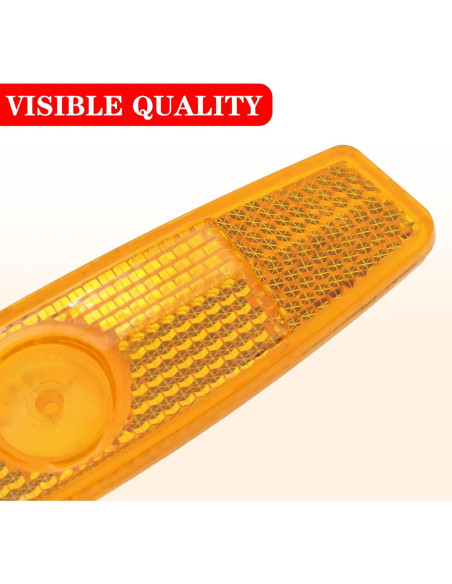 6 Reflectores de Rueda de Bicicleta Safycaby SARO66 - Blanco y Amarillo