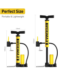 Bomba de Bicicleta Manual WEIDMAX 160psi Doble Válvula 2