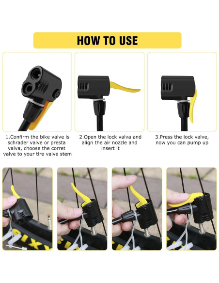 Bomba de Bicicleta Manual WEIDMAX 160psi Doble Válvula