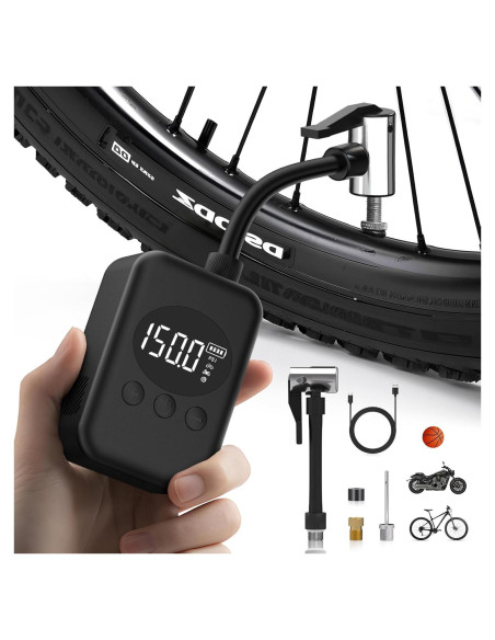 Mini Bomba Eléctrica de Bicicleta UpSpotie 150 PSI Portátil