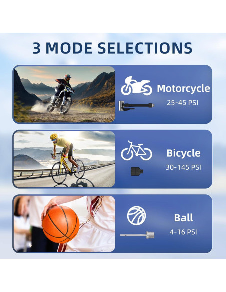 Mini Bomba Eléctrica de Bicicleta UpSpotie 150 PSI Portátil