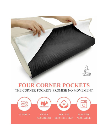 Toalla de Yoga DecorLovee Antideslizante 66x178 cm Microfibra