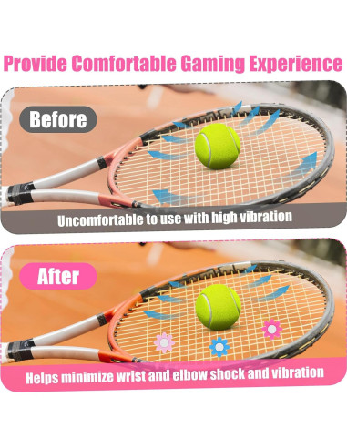 9 Amortiguadores de Raqueta de Tenis Oruola Silicona Multicolor