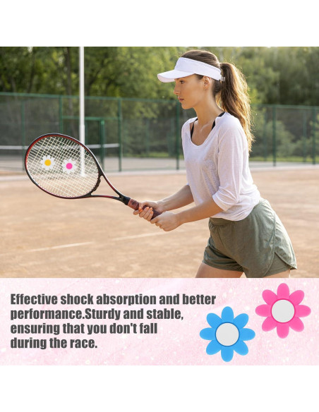 9 Amortiguadores de Raqueta de Tenis Oruola Silicona Multicolor