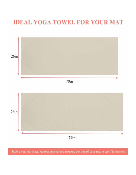 Toalla de Yoga DecorLovee Antideslizante 66x178 cm Microfibra