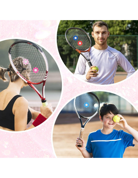 9 Amortiguadores de Raqueta de Tenis Oruola Silicona Multicolor