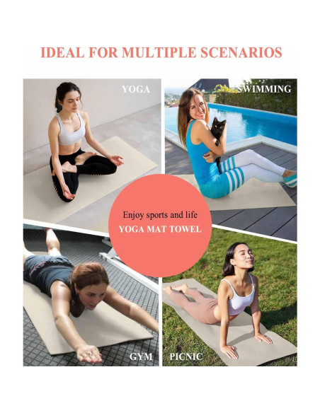 Toalla de Yoga DecorLovee Antideslizante 66x178 cm Microfibra