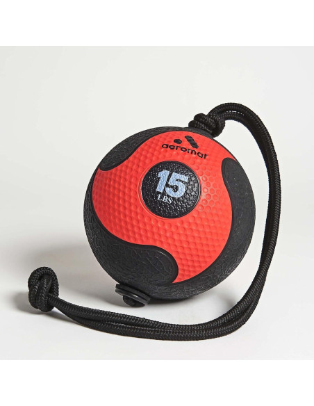 Bola Medicinal Aeromat 6.8 kg Roja - Entrenamiento Fuerza