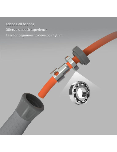 Cuerda de Salto con Peso Hererope 2.49m Ajustable Naranja