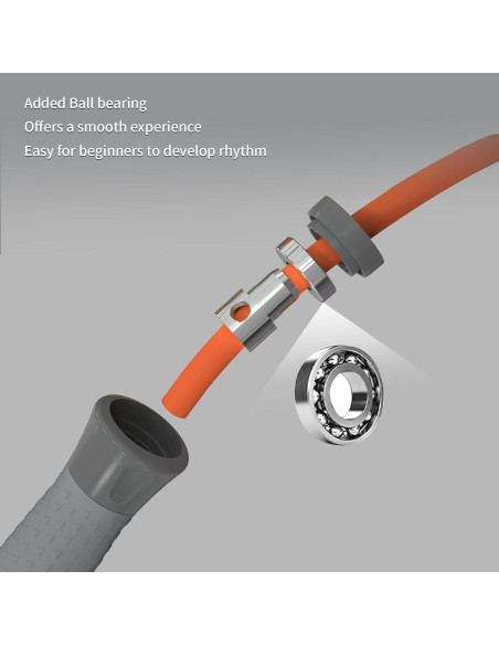 Cuerda de Salto con Peso Hererope 2.49m Ajustable Naranja